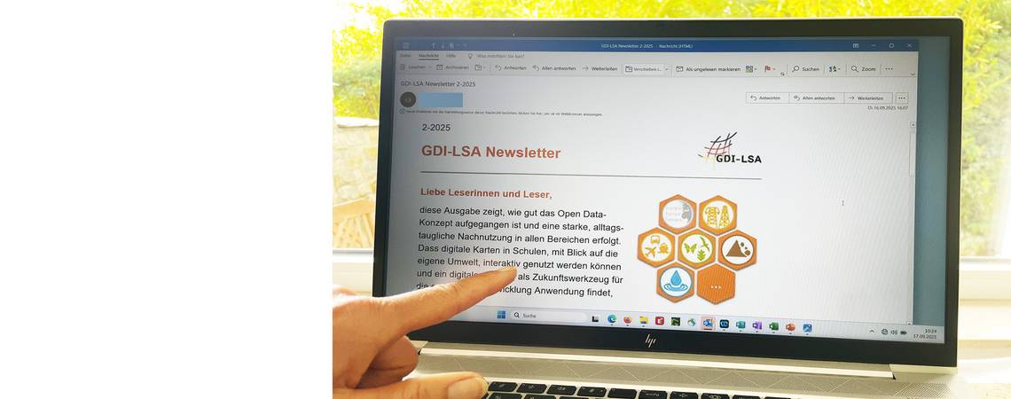 Neue Ausgabe des GDI-LSA Newsletters Spannende Themen sind u. a. die alltagstaugliche Nachnutzung von Open Data-Konzepten, die interaktive Nutzung digitaler Karten in Schulen sowie ein digitaler Zwilling als Zukunftswerkzeug für die smarte Stadtentwicklung.