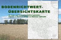 Bodenrichtwertübersichtskarte für land- und forstwirtschaftlich genutzte Flächen in Sachsen-Anhalt im Maßstab 1:250.000