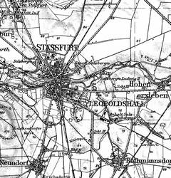 Karte des Deutschen Reiches 1:100 000 Großblatt einfarbig © LVermGeo