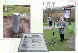 Ministerin Dr. Lydia Hüskens bei der Einweihung des Geodätischen Referenzpunktes
