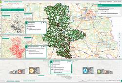INSPIRE-Viewer Sachsen-Anhalt, Kinderbetreuungseinrichtungen (links unten), geologische Geotope (links oben), generische Verkehrsknotenpunkte und Straßensegmente (zentral) (https://www.lvermgeo.sachsen-anhalt.de/de/inspire-viewer-st.html, 25.02.2022)