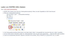 Abb. 3: Kurzanleitungen: QGIS für INSPIRE im GDI-DE Wiki (https://wiki.gdi-de.org/pages/viewpage.action?pageId=1165492229#Kurzanleitungen:QGISf%C3%BCrINSPIRE-LadenVonInspireGmlDateienLadenvonINSPIRE-GML-Dateien, 26.01.2024) © Birgit Kohlenbach Abb. 3: Kurzanleitungen: QGIS für INSPIRE im GDI-DE Wiki (https://wiki.gdi-de.org/pages/viewpage.action?pageId=1165492229#Kurzanleitungen:QGISf%C3%BCrINSPIRE-LadenVonInspireGmlDateienLadenvonINSPIRE-GML-Dateien, 26.01.2024)