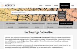 Abb. 1: GovData – Hochwertige Datensätze, (https://www.govdata.de/web/guest/hochwertige-datensaetze, 20.02.2024) Abb. 1: GovData – Hochwertige Datensätze, (https://www.govdata.de/web/guest/hochwertige-datensaetze, 20.02.2024)