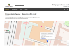 Abb. 1: Startseite Beteiligungsportal Sachsen-Anhalt (https://beteiligung.sachsen-anhalt.de/portal/hauptportal/startseite, 05.08.2025) Abb. 1: Startseite Beteiligungsportal Sachsen-Anhalt (https://beteiligung.sachsen-anhalt.de/portal/hauptportal/startseite, 05.08.2025)