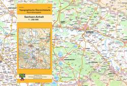 Topographische Übersichtskarte Sachsen-Anhalt 1:250 000, Normalausgabe © LVermGeo ST Topographische Übersichtskarte Sachsen-Anhalt 1:250 000, Normalausgabe
