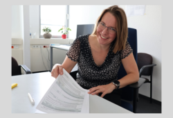 Abb. 1: Franziska Wolf – Leiterin Geodatenmanagement im LVermGeo © LVermGeo ST Abb. 1: Franziska Wolf – Leiterin Geodatenmanagement im LVermGeo