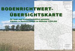 Bodenrichtwertübersichtskarte für land- und forstwirtschaftlich genutzte Flächen in Sachsen-Anhalt im Maßstab 1:250.000 Bodenrichtwertübersichtskarte für land- und forstwirtschaftlich genutzte Flächen in Sachsen-Anhalt im Maßstab 1:250.000