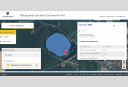 AbAbb. 3: Badegewässerkarte Sachsen-Anhalt – Froser See (https://www.geodatenportal.sachsen-anhalt.de/mapapps/resources/apps/badegewaesserkarte/index.html?lang=de, 24.07.2026) AbAbb. 3: Badegewässerkarte Sachsen-Anhalt – Froser See (https://www.geodatenportal.sachsen-anhalt.de/mapapps/resources/apps/badegewaesserkarte/index.html?lang=de, 24.07.2026)