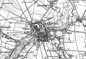 Karte des Deutschen Reiches 1:100 000 © LVermGeo ST