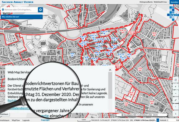 Aktuelle Bodenrichtwerte im Sachsen-Anhalt-Viewer