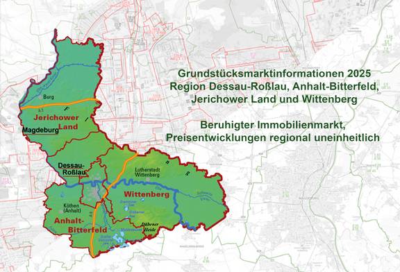 Grundstücksmarktinformationen 2025 – Region Dessau-Roßlau, Anhalt-Bitterfeld, Jerichower Land und Wittenberg