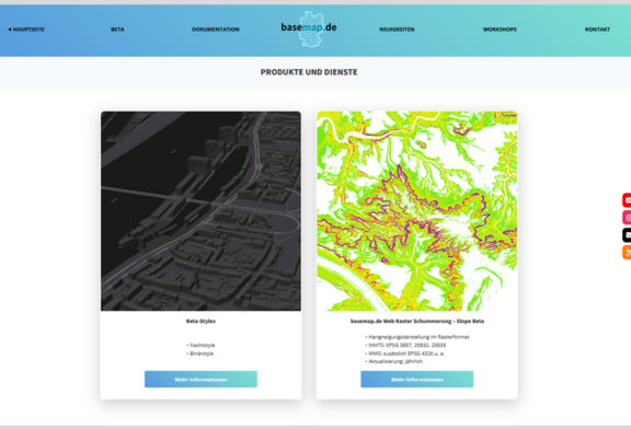 Abb. 2: basemap.de, ergänzende Produkte und Dienste (BETA) (https://basemap.de/beta/, 12.08.2025) Abb. 2: basemap.de, ergänzende Produkte und Dienste (BETA) (https://basemap.de/beta/, 12.08.2025)