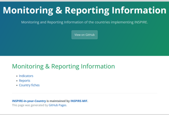 Abb. 1: Monitoring und Reporting Informationen auf GitHub (https://inspire-mif.github.io/INSPIRE-in-your-Country/DE/, 11.07.2025) Abb. 1: Monitoring und Reporting Informationen auf GitHub (https://inspire-mif.github.io/INSPIRE-in-your-Country/DE/, 11.07.2025)